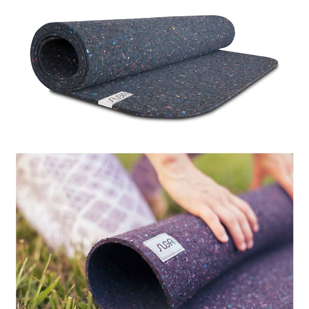 SugaMat Recycled Wetsuit Yoga Mat - Eco-Friendly 5mm Thick Non-Slip Mat